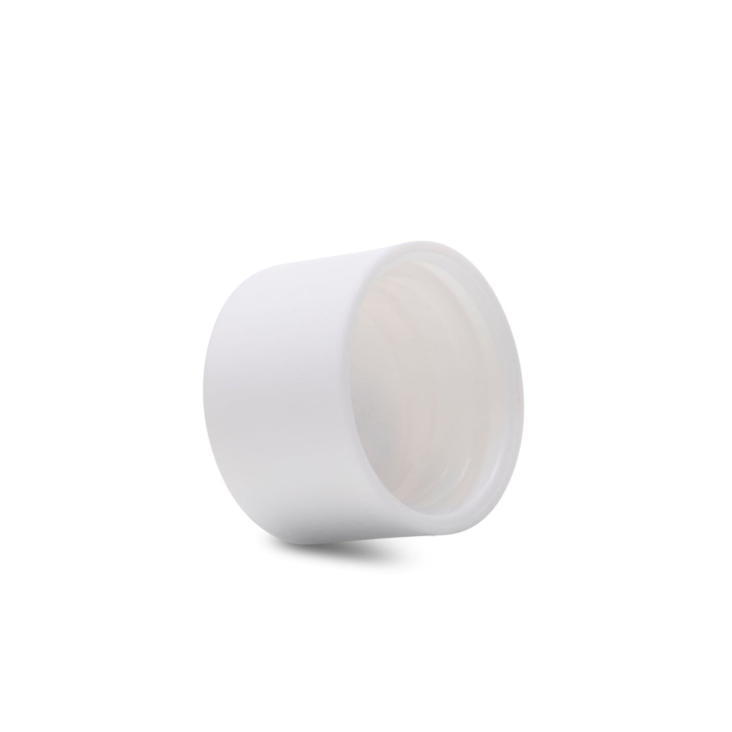 18mm Child Resistant Matte White  Caps w/ Pressure Sensitive Inliners