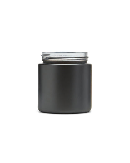 3oz Straight Sided Matte Black Glass Jars