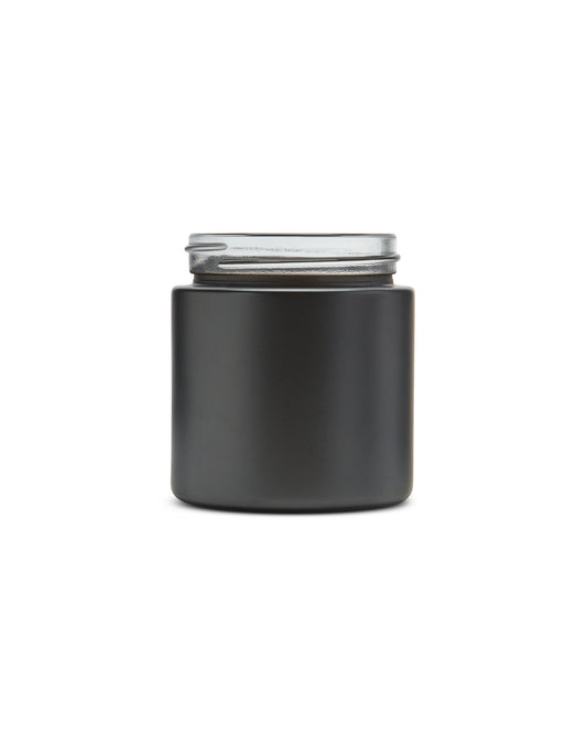 3oz Straight Sided Matte Black Glass Jars