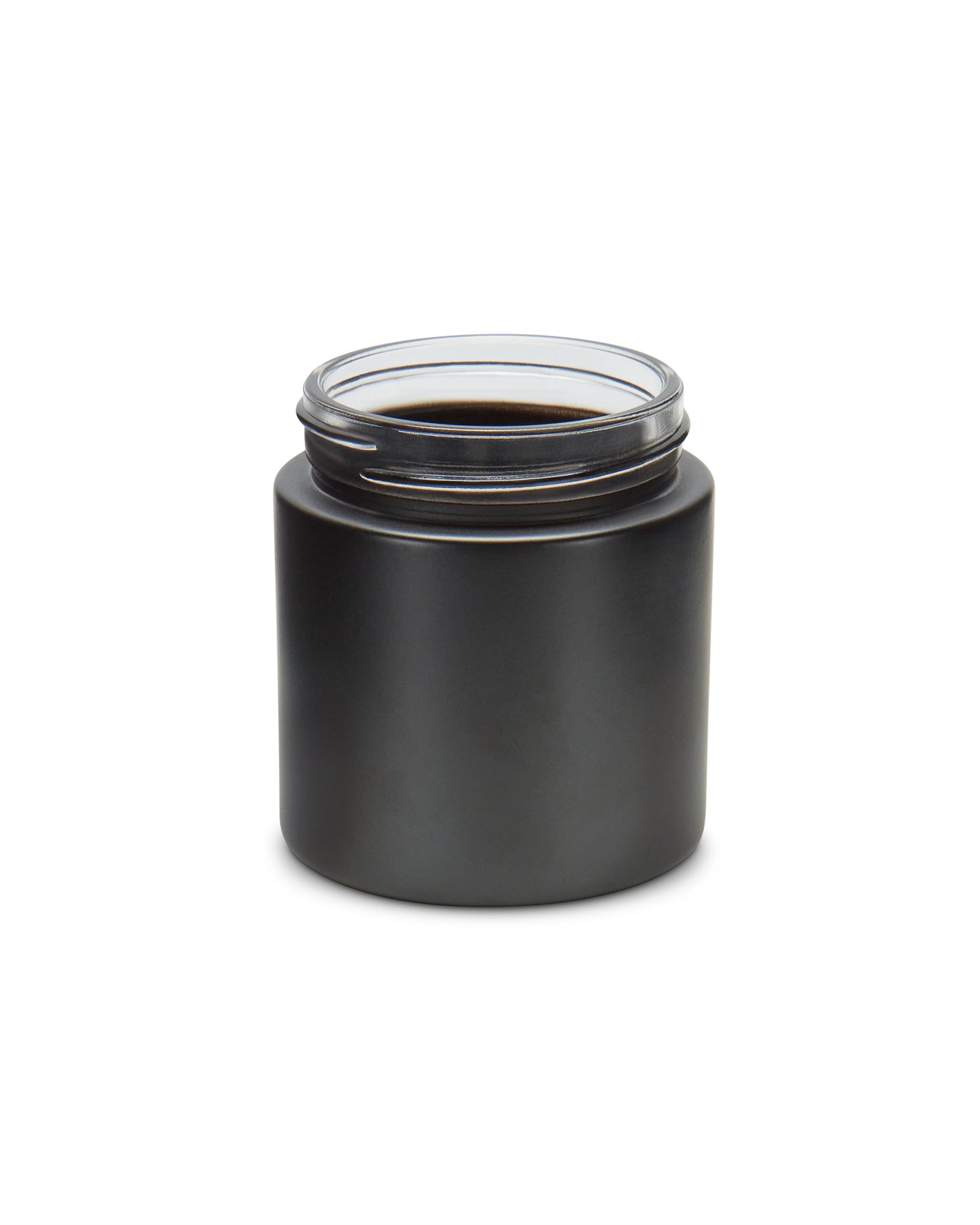3oz Straight Sided Matte Black Glass Jars