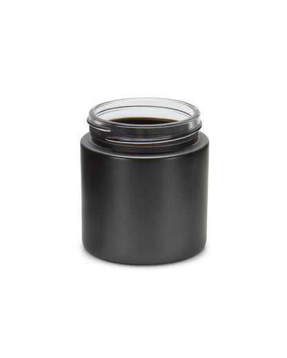 3oz Straight Sided Matte Black Glass Jars