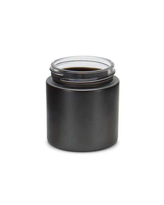 3oz Straight Sided Matte Black Glass Jars