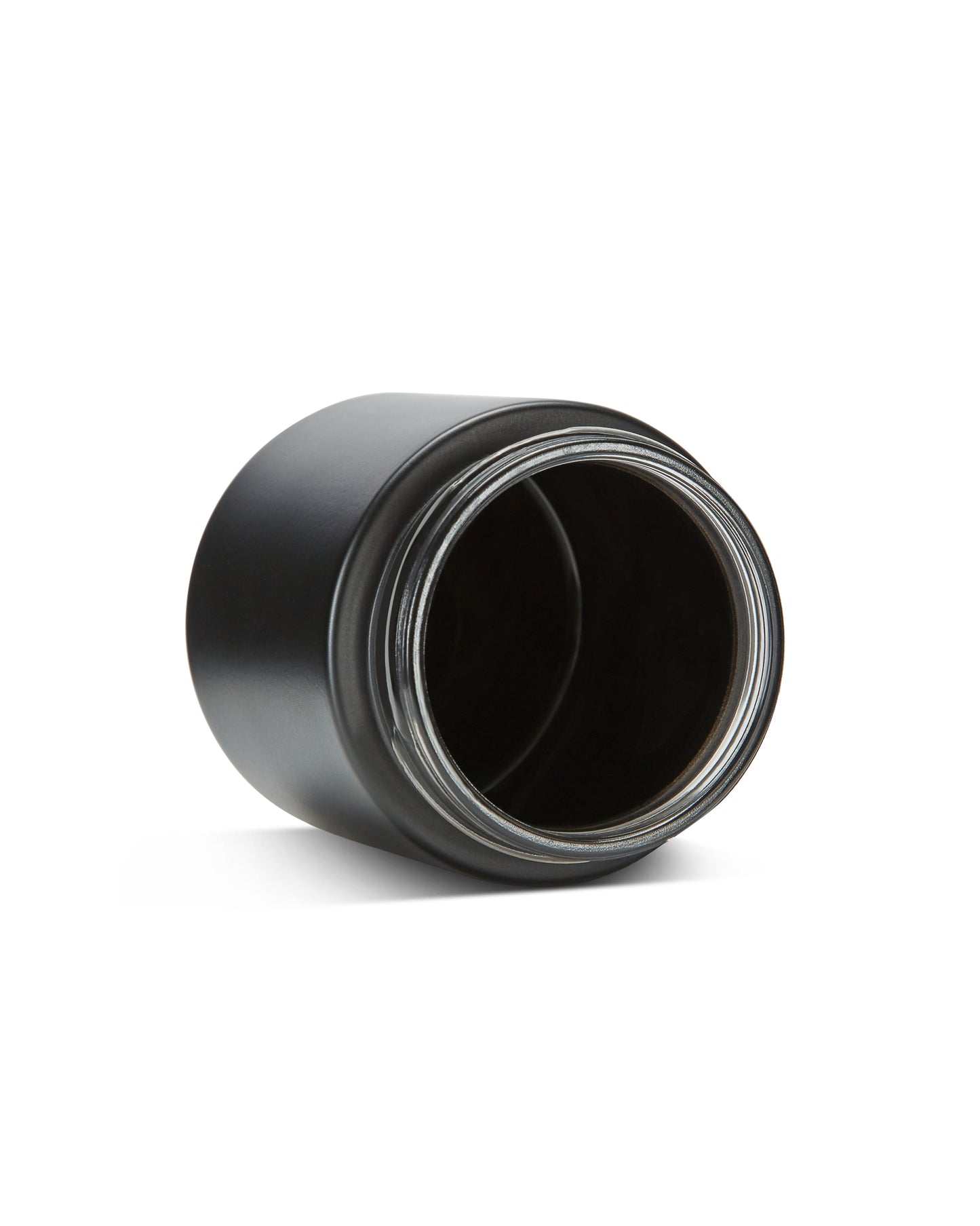 3oz Straight Sided Matte Black Glass Jars