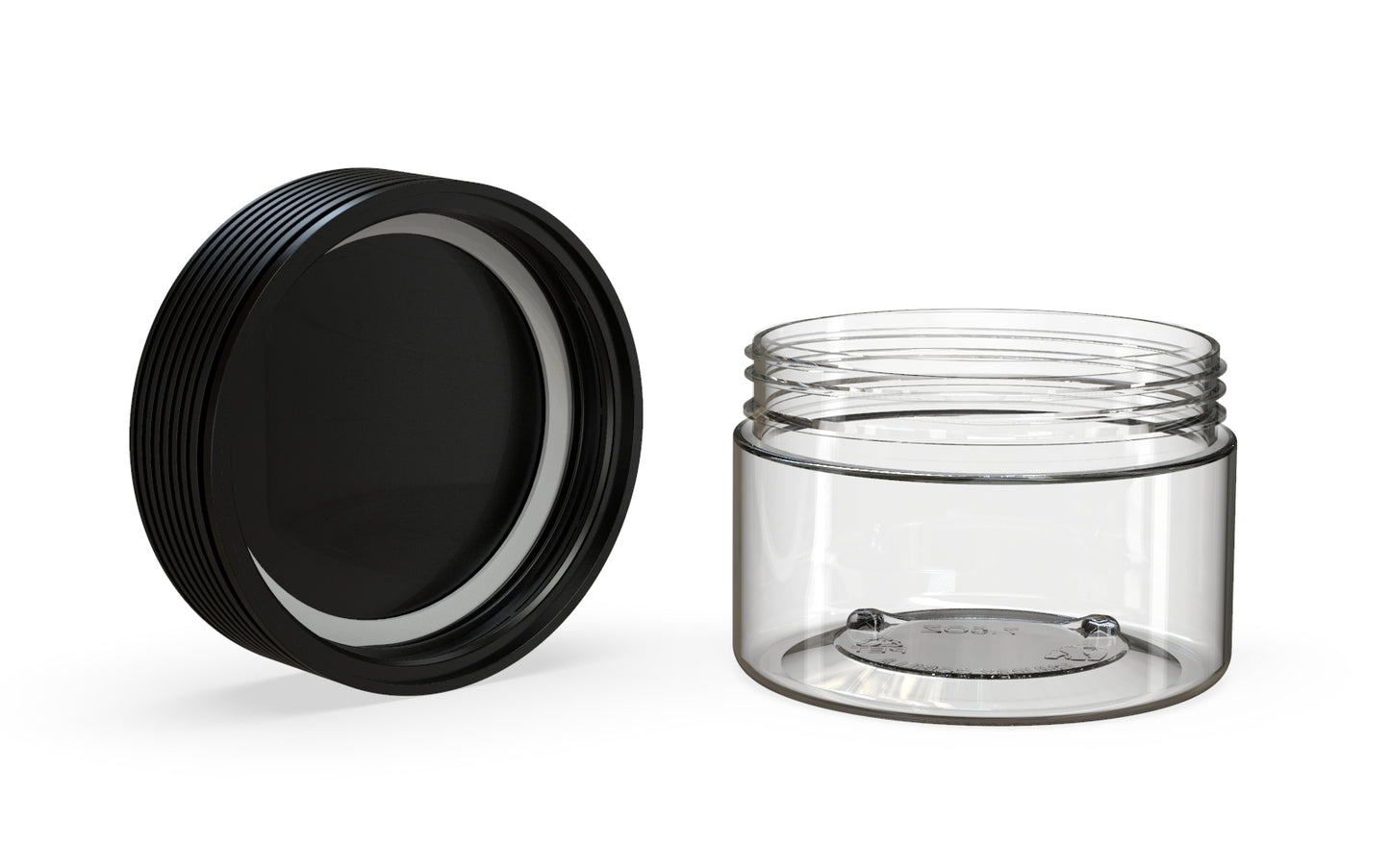 Chubby Gorilla|7.5oz Clear XL Jar W/ Spiral CR Black Cap