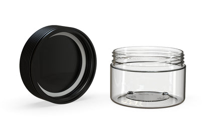 Chubby Gorilla|7.5oz Clear XL Jar W/ Spiral CR Black Cap