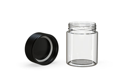 Chubby Gorilla|4oz Clear Jar W/ Spiral CR Black Cap