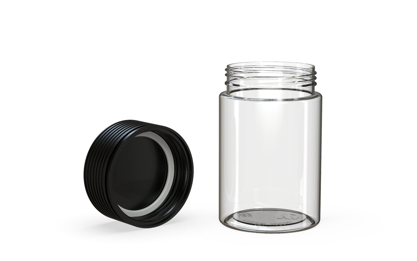 Chubby Gorilla|5oz Clear Jar W/ Spiral CR Black Cap