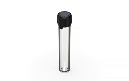 Chubby Gorilla|25x100mm Clear Flat Bottom Tube W/ Aviator CR Black Cap