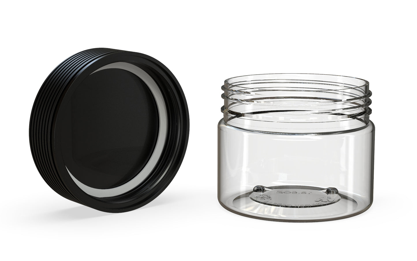 Chubby Gorilla|10oz Clear XL Jar W/ Spiral CR Black Cap