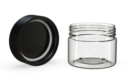 Chubby Gorilla|10oz Clear XL Jar W/ Spiral CR Black Cap