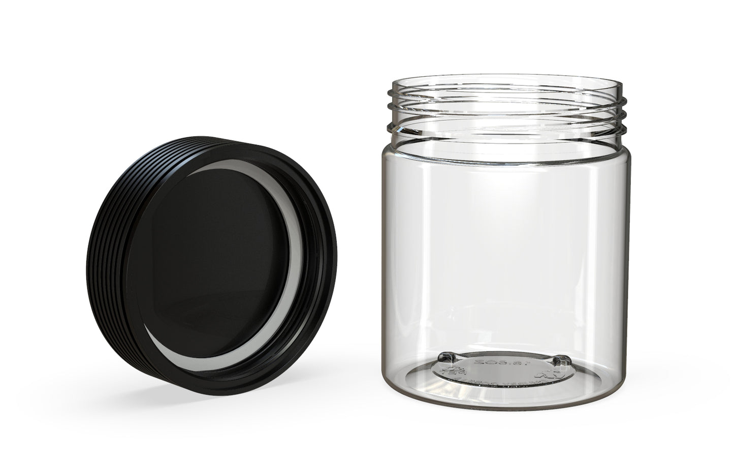 Chubby Gorilla|18.5oz Clear XL Jar W/ Spiral CR Black Cap