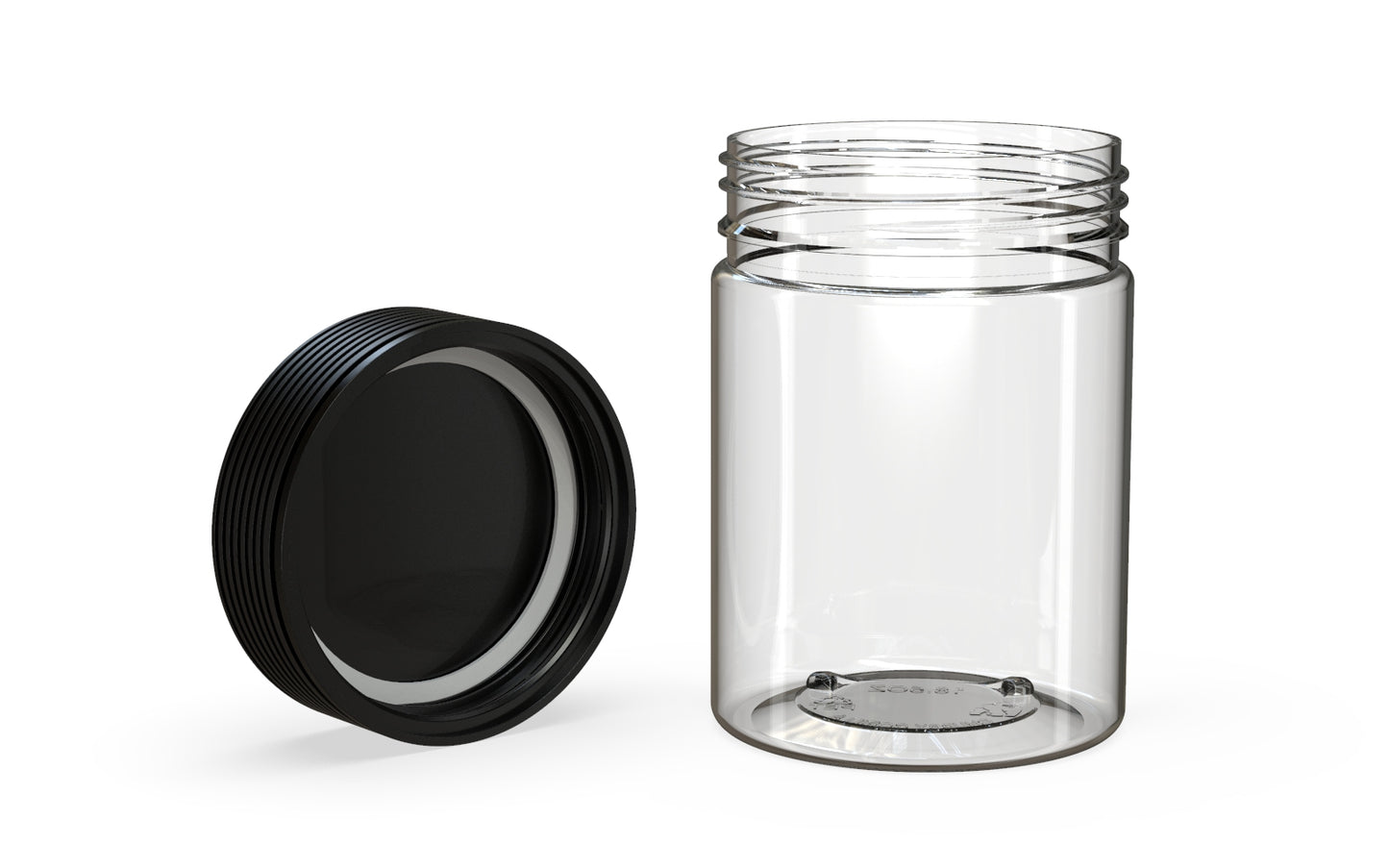 Chubby Gorilla|21.5oz Clear XL Jar W/ Spiral CR Black Cap