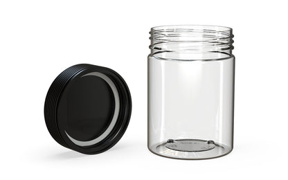 Chubby Gorilla|21.5oz Clear XL Jar W/ Spiral CR Black Cap