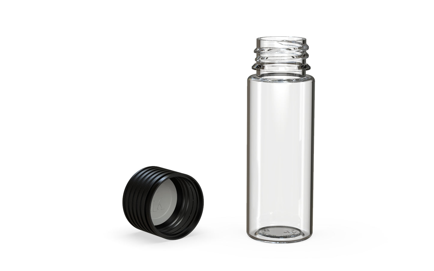 Chubby Gorilla|25x65mm Clear Tube W/ Spiral CR Black Cap
