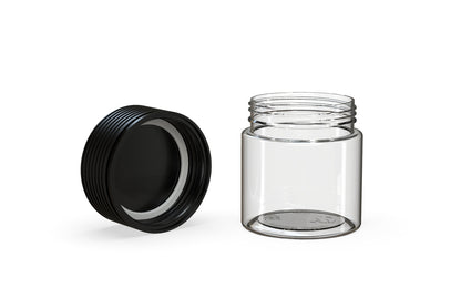 Chubby Gorilla|3oz Clear Jar W/ Spiral CR Black Cap