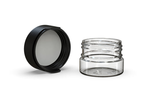 Chubby Gorilla|1oz Clear Container W/ Aviator CR Black Cap