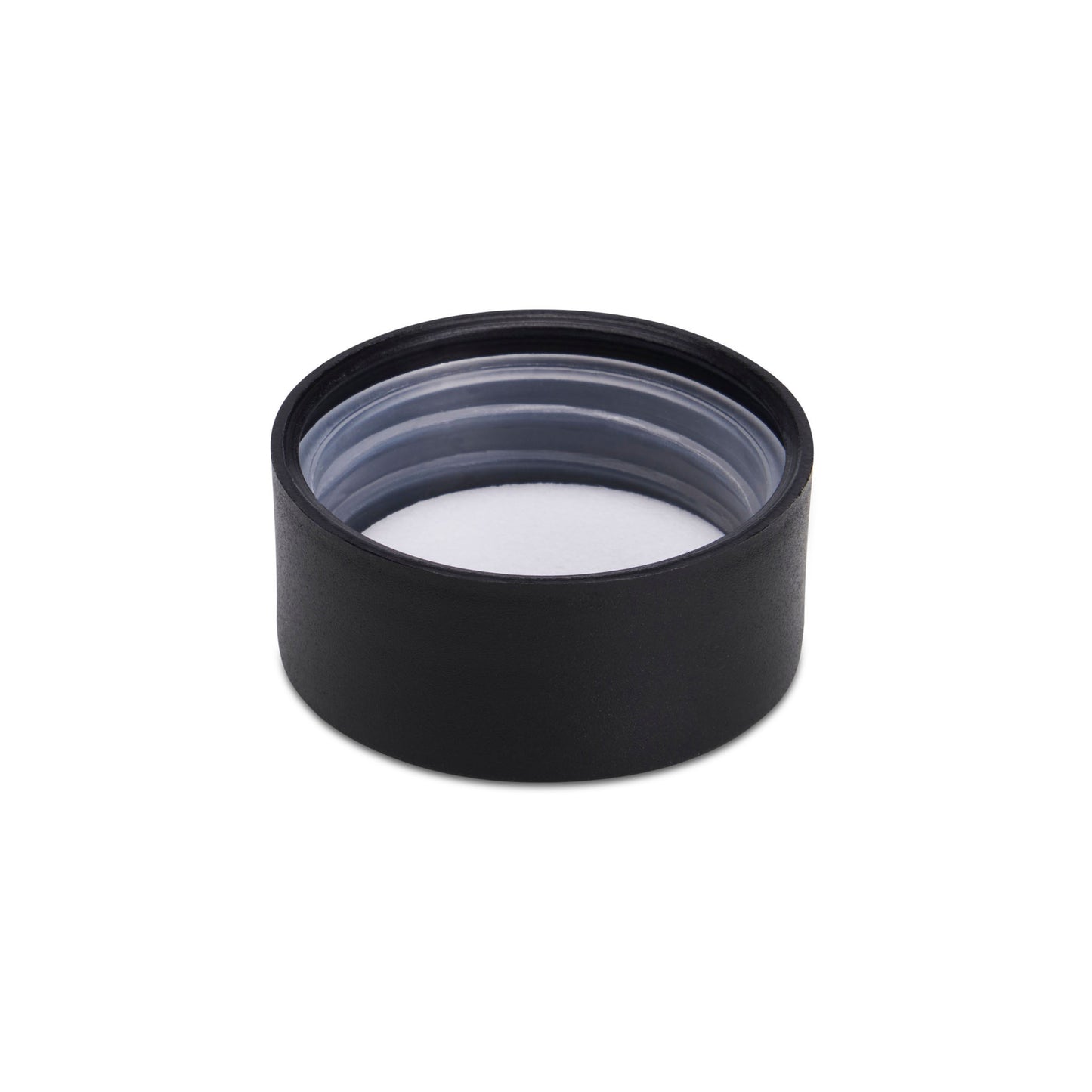 33mm Child Resistant Matte Black Caps w/ Pressure Sensitive Inliners
