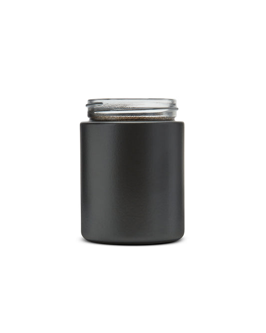 4oz Straight Sided Matte Black Glass Jars