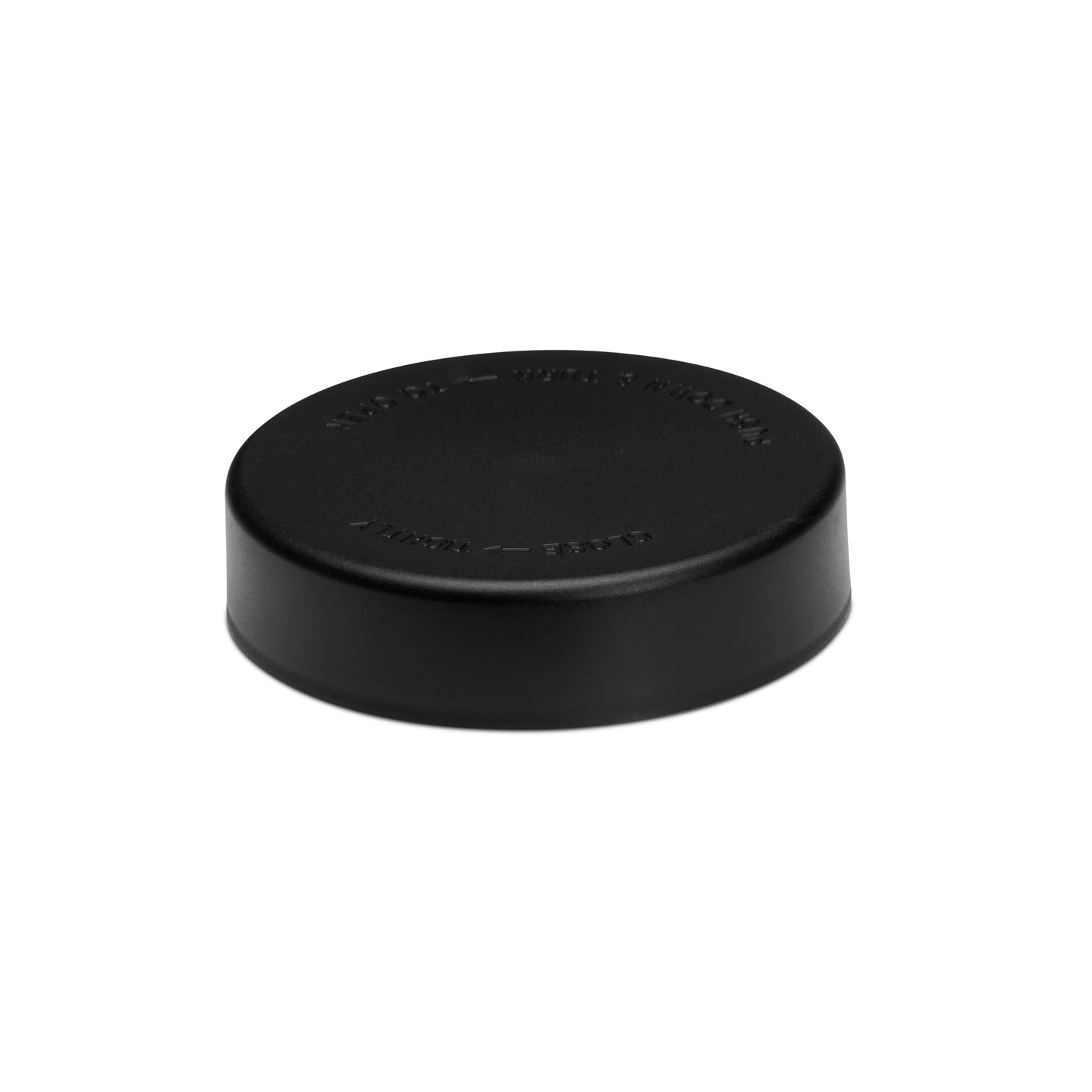 57mm Child Resistant Matte Black Caps w/ Pressure Sensitive Inliners