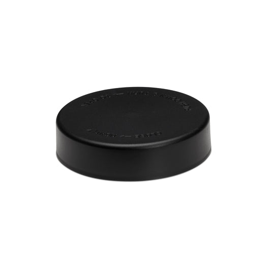 57mm Child Resistant Matte Black Caps w/ Pressure Sensitive Inliners