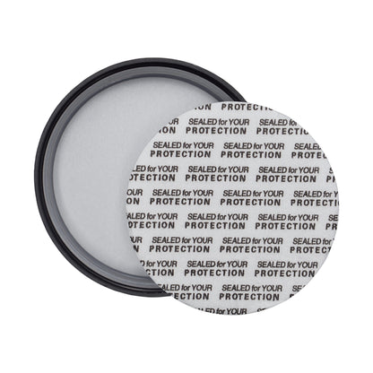 50mm Child Resistant Matte Black Caps w/ Pressure Sensitive Inliners