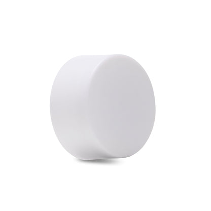 28mm Child Resistant Matte White Flat Round Cap w/ Foil Liner