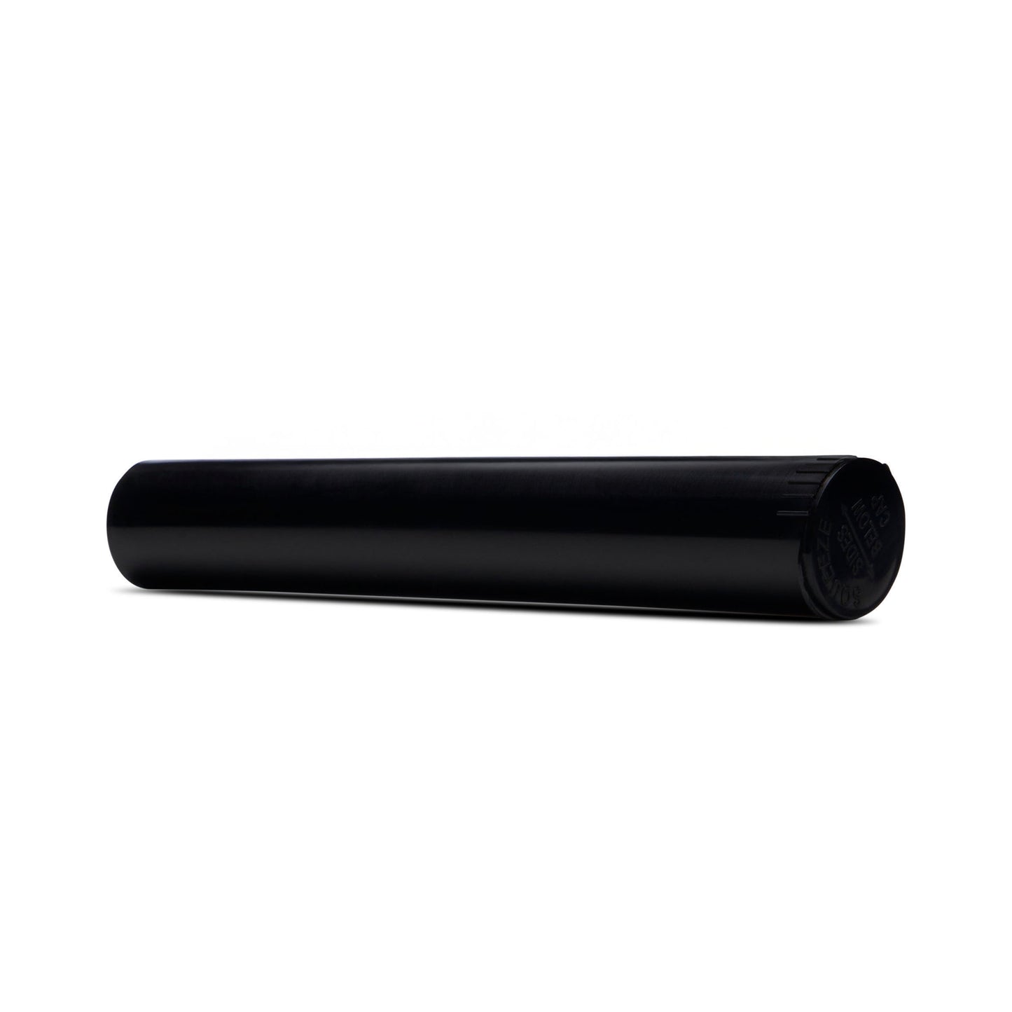116mm Child Resistant King Size Pop Top Black Opaque Plastic Pre-Roll Tubes