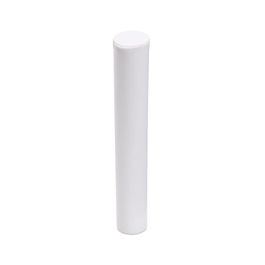 116mm Child Resistant King Size Pop Top White Opaque Plastic Pre-Roll Tubes