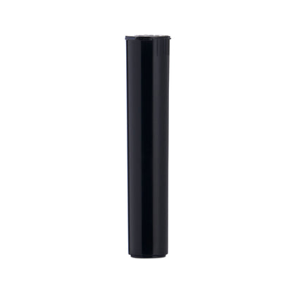 90mm Child Resistant Black Opaque Pop Top Plastic Pre-Roll Tubes