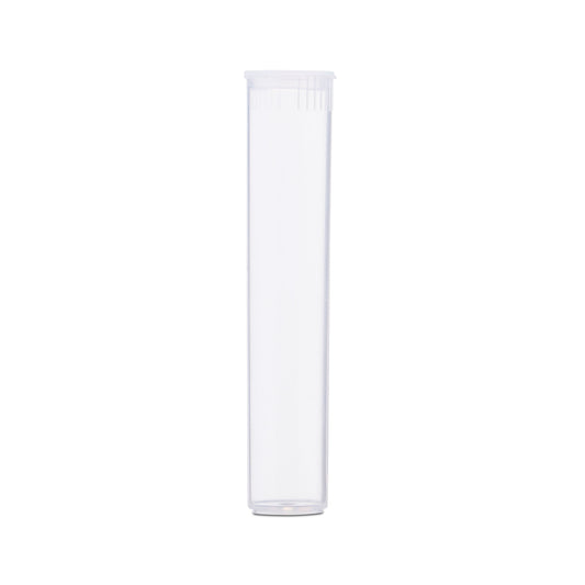 98mm Child Resistant Clear Pop Top Plastic Pre-Roll Tubes