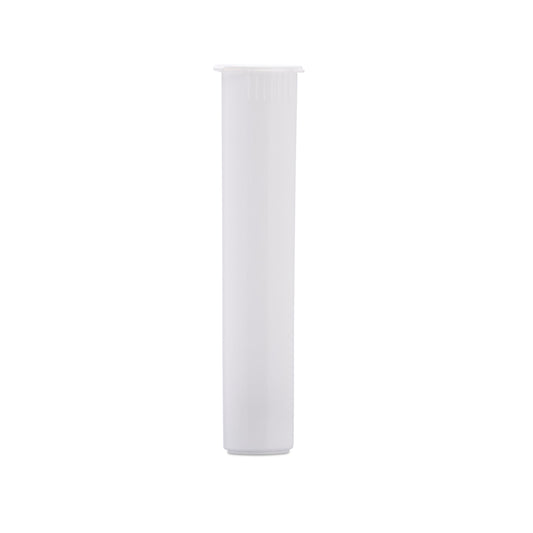 90mm Child Resistant White Opaque Pop Top Plastic Pre-Roll Tubes