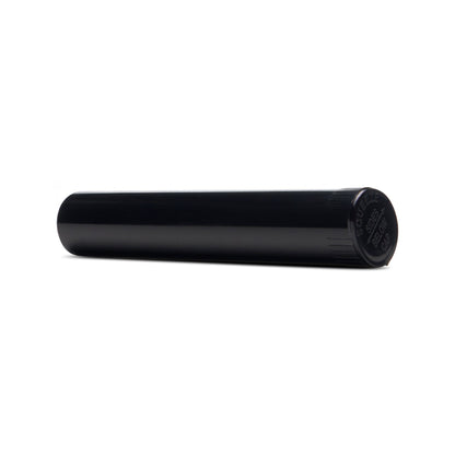98mm Child Resistant Black Opaque Pop Top Plastic Pre-Roll Tubes