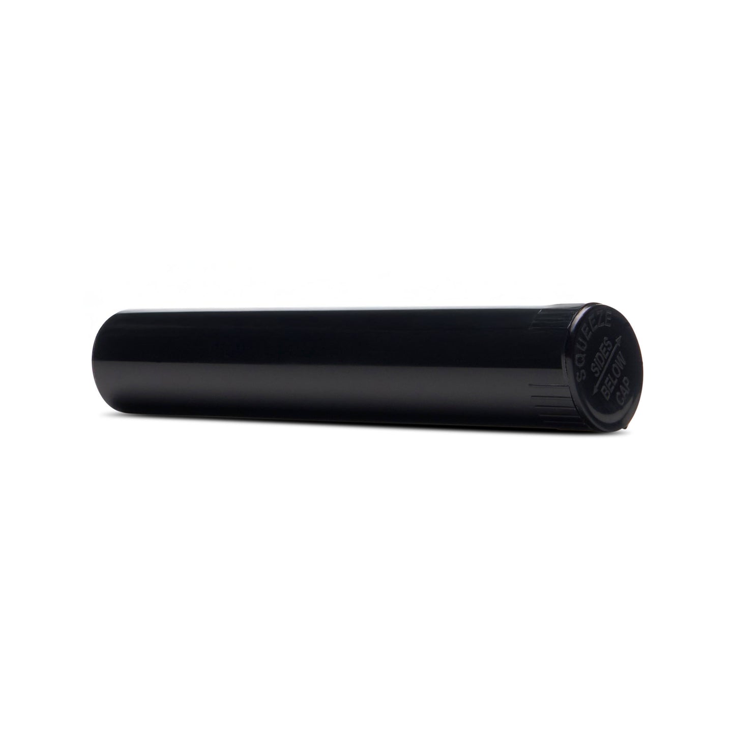 95mm Child Resistant Opaque Black Pop Top Plastic Pre-Roll Tubes