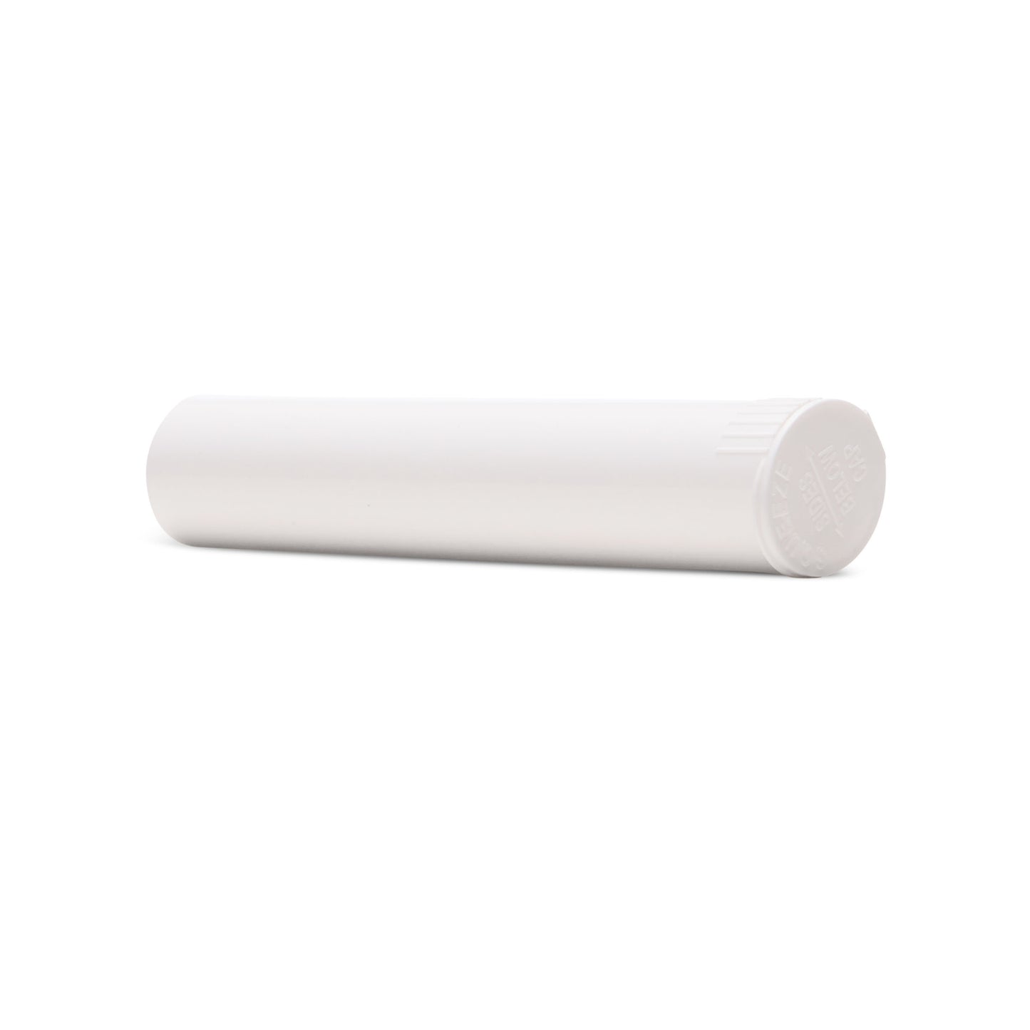 90mm Child Resistant White Opaque Pop Top Plastic Pre-Roll Tubes