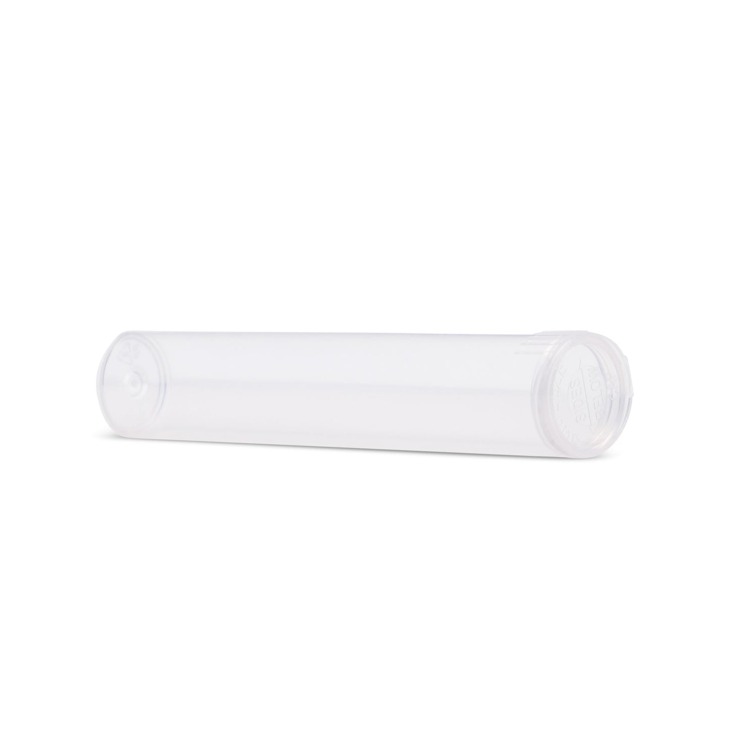 90mm Child Resistant Clear Pop Top Plastic Pre-Roll Tubes