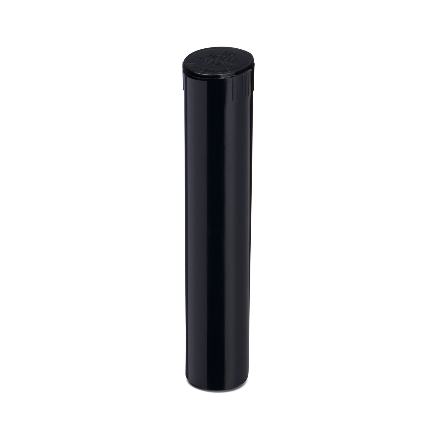 95mm Child Resistant Opaque Black Pop Top Plastic Pre-Roll Tubes