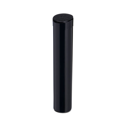 95mm Child Resistant Opaque Black Pop Top Plastic Pre-Roll Tubes