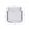 2oz Clear Glass Straight Sided Jar - Image 2