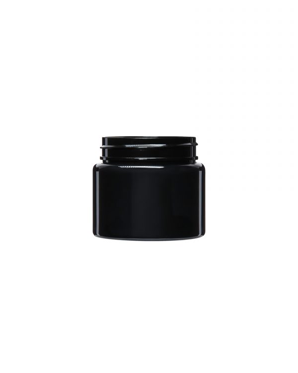 3oz Glossy Black Plastic Jar