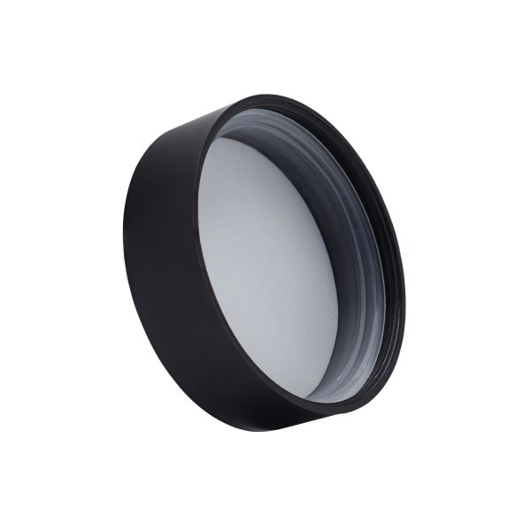 53mm CR Matte Black Flat Cap w/ PE+PS Pre-Inserted - Image 2