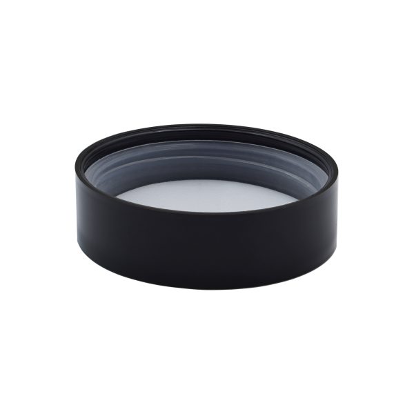53mm CR Matte Black Flat Cap w/ PE+PS Pre-Inserted - Image 4