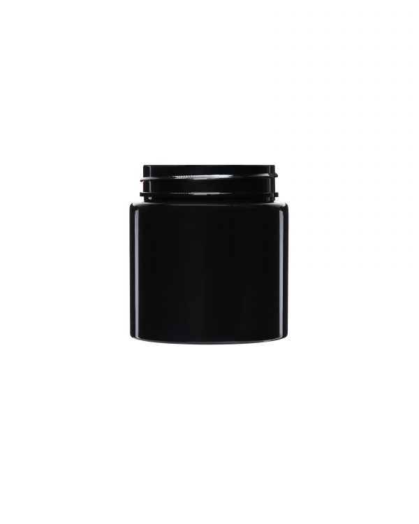 4oz Glossy Black PET Straight Sided Jar - Image 3