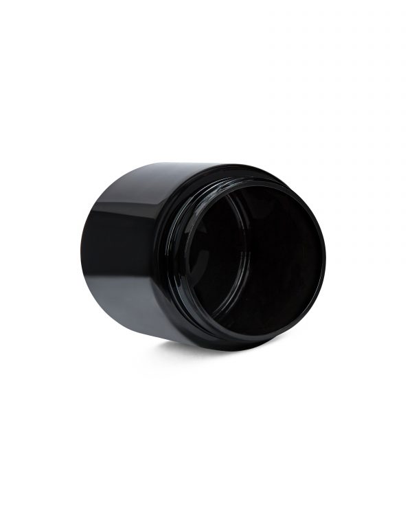 4oz Glossy Black PET Straight Sided Jar - Image 4