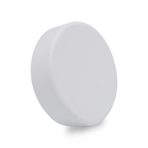50mm CR Matte White Cap w/ PE Liner Pre-Inserted