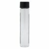 18x115mm Clear Glass Tube w/ CR Black Cap PE+PS Pre-Inserted