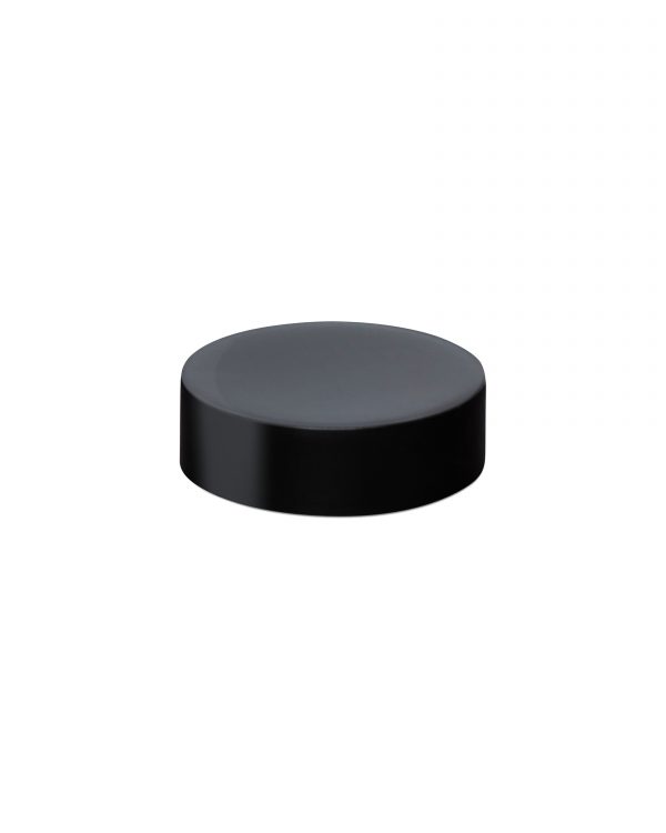 53mm CR Glossy Black Flat Cap w/ PE+PS Pre-Inserted - Image 4
