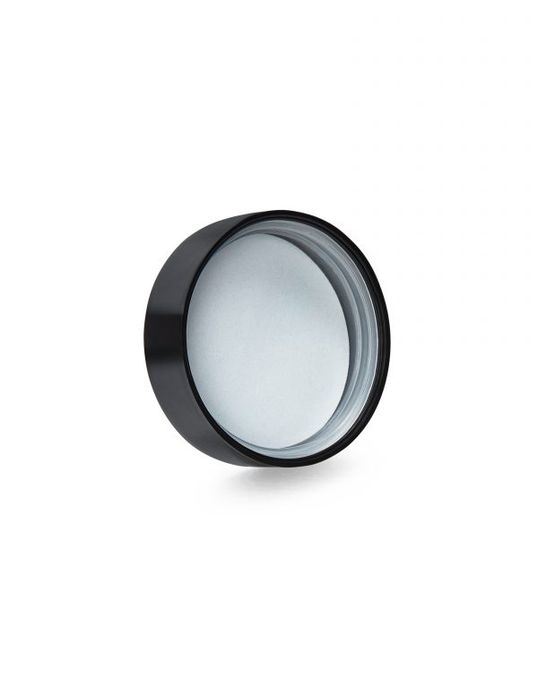 53mm CR Glossy Black Flat Cap w/ PE+PS Pre-Inserted - Image 2