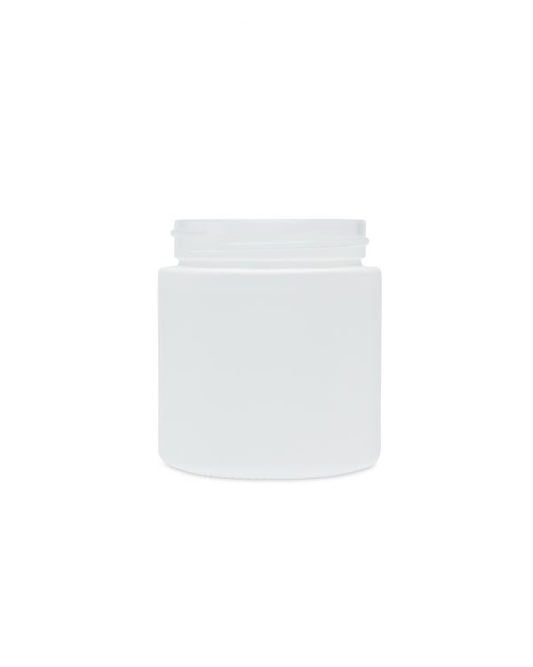 3oz Matte White Glass Straight Sided Jar