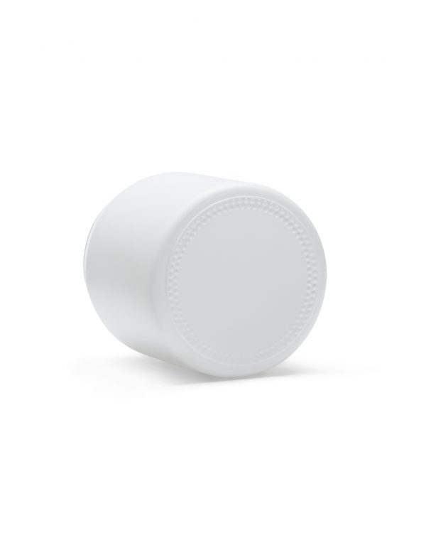 3oz Matte White Glass Straight Sided Jar - Image 5