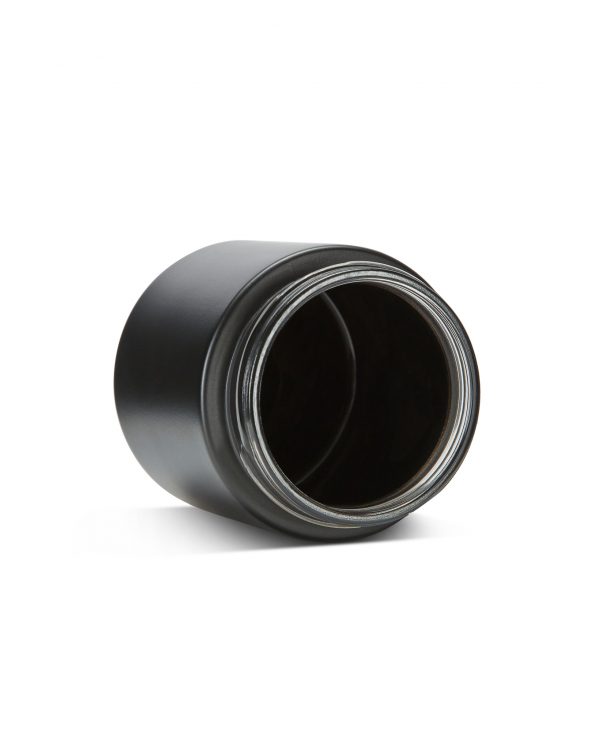 3oz Matte Black Glass Straight Sided Jar - Image 4